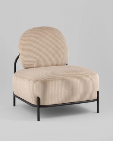 Кресло Stool Group Стоун К велюр рельефный бежевый