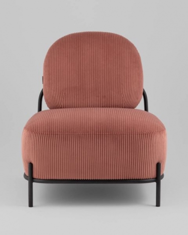 Кресло Stool Group Стоун К велюр рельефный коралловый