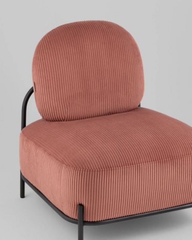 Кресло Stool Group Стоун К велюр рельефный коралловый