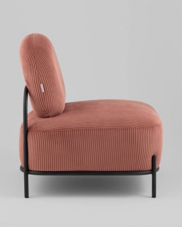 Кресло Stool Group Стоун К велюр рельефный коралловый