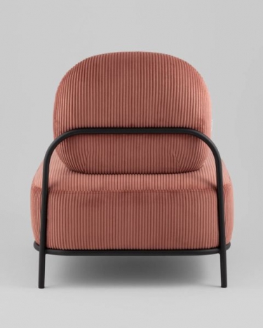 Кресло Stool Group Стоун К велюр рельефный коралловый