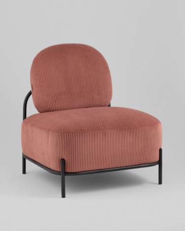 Кресло Stool Group Стоун К велюр рельефный коралловый