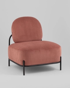 Кресло Stool Group Стоун К велюр рельефный коралловый