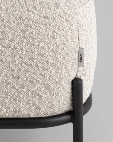 Пуф Stool Group Стоун П ткань букле молочный