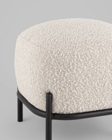 Пуф Stool Group Стоун П ткань букле молочный