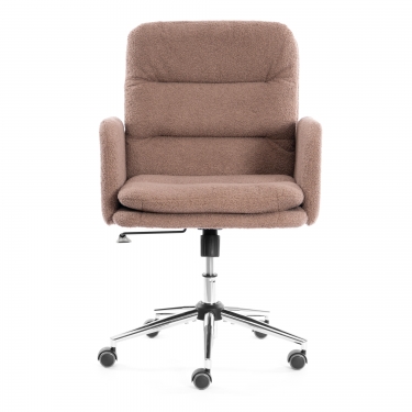 Кресло Tetchair Dover хром букле, коричневый, barni cocoa