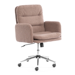 Кресло Tetchair Dover хром букле, коричневый, barni cocoa