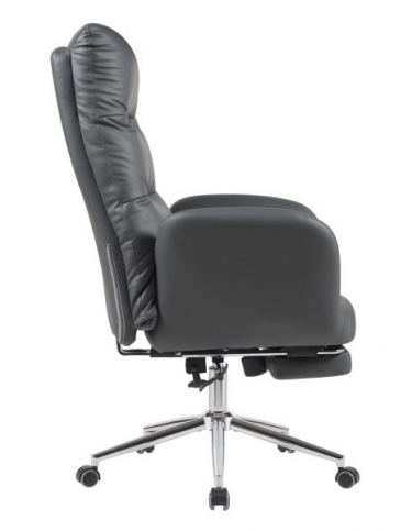 Кресло руководителя Stool Group TopChairs Solid с оттоманкой серый