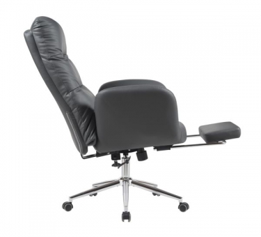 Кресло руководителя Stool Group TopChairs Solid с оттоманкой серый