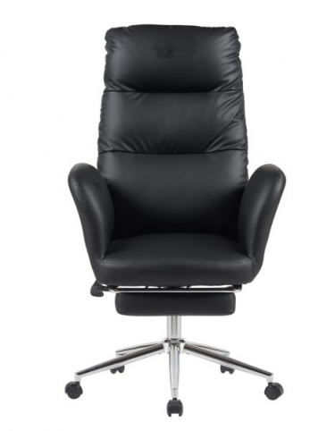 Кресло руководителя Stool Group TopChairs Solid с оттоманкой черный