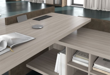 Кабинет руководителя Skyland WOODandSTONE 03 Бетон Чикаго темный Дрифтвуд