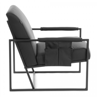 Кресло Tetchair Charli LUX/Чарли Люкс экокожа , Sharp Черный, 70х80х82 см