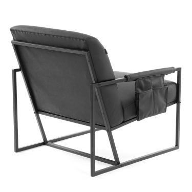Кресло Tetchair Charli LUX/Чарли Люкс экокожа , Sharp Черный, 70х80х82 см
