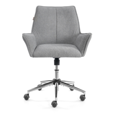 Кресло Tetchair Murano/Мурано хром велюр/букле HYP, светло-серый