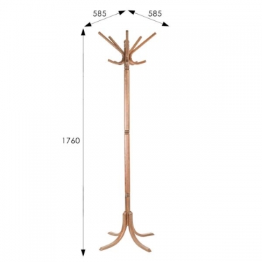 Вешалка напольная Мебелик В 8Н Светло-коричневый