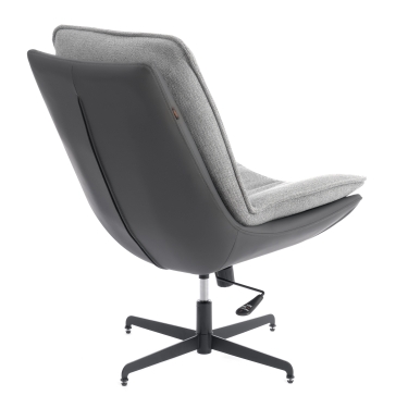 Кресло лаунж Tetchair Cosmo велюр/букле/экокожа, VT shape silver/графит