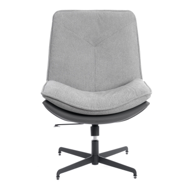 Кресло лаунж Tetchair Cosmo велюр/букле/экокожа, VT shape silver/графит