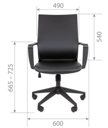 Кресло руководителя Chairman Chairman 545 БП экокожа Черный