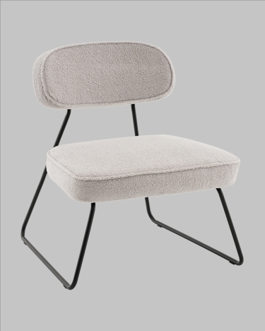 Кресло Stool Group Kate new ткань букле светло-серый