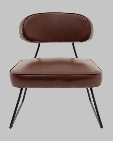 Кресло Stool Group Kate new ткань экокожа бордово-коричневый