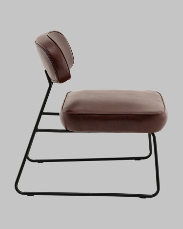 Кресло Stool Group Kate new ткань экокожа бордово-коричневый