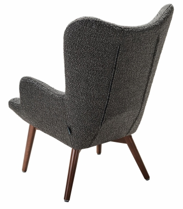 Кресло R-home Хайбэк темно-серый/т.орех