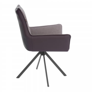 Кресло Tetchair Murano/Мурано опора 360, велюр/букле HYP/Экокожа, бежевый/коричневый