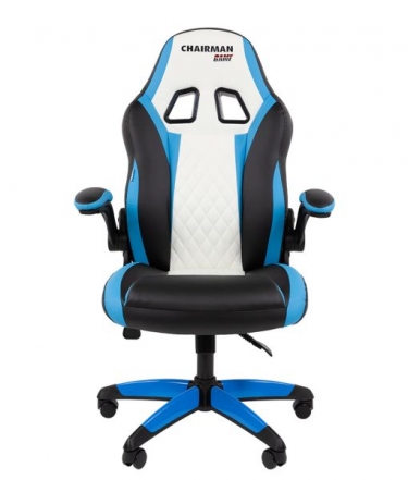 Кресло геймерское Chairman CHAIRMAN GAME 15 черный/голубой/белый