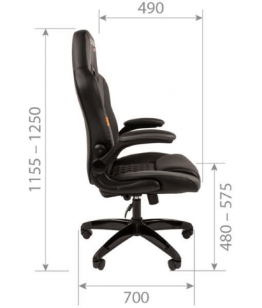 Кресло геймерское Chairman CHAIRMAN GAME 15 черный/серый/белый