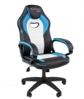 Кресло геймерское Chairman CHAIRMAN GAME 16 черный/голубой/белый