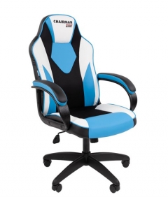 Кресло геймерское Chairman CHAIRMAN GAME 17 черный/голубой/белый