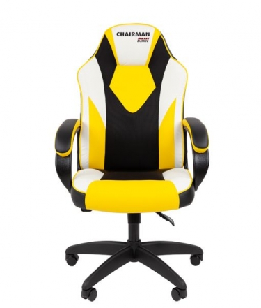 Кресло геймерское Chairman CHAIRMAN GAME 17 черный/желтый/белый