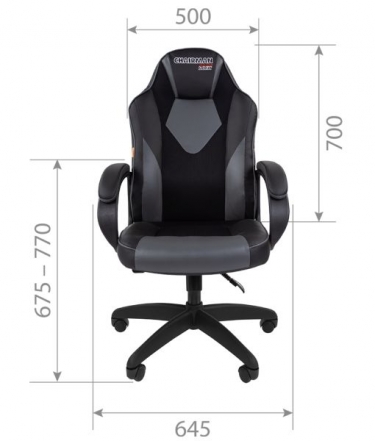 Кресло геймерское Chairman CHAIRMAN GAME 17 черный/желтый/белый