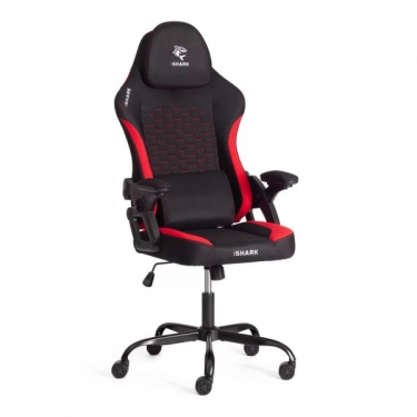 Кресло Tetchair iShark ткань, черный / красный