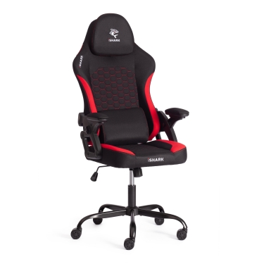 Кресло Tetchair iShark ткань, черный / красный