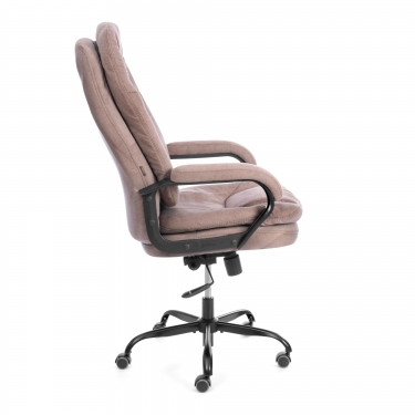 Кресло Tetchair COMFORT Lux 22 metalBL ткань, светло-коричневый, KUB 03