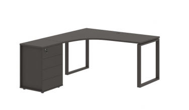 Стол эргономичный с тумбой левый Skyland EDIS EQCET 1518 L Мокко