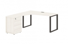 Стол эргономичный с тумбой левый Skyland EDIS EQCET 1518 L Ясень Траун Мокко