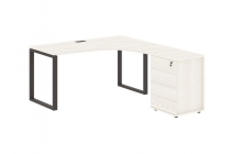 Стол эргономичный с тумбой правый Skyland EDIS EQCET 1518 R Ясень Траун Мокко