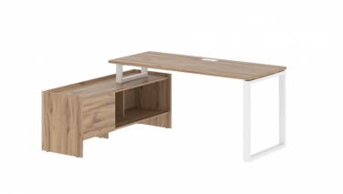 Стол с тумбой Skyland EDIS EQCT 17614 Дуб Денвер светлый Белый