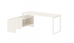 Стол с тумбой Skyland EDIS EQCT 19614 Ясень Траун Белый