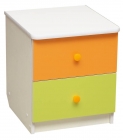 Тумба Матрица прикроватная Радуга Белый/Оранжевый/Желтый