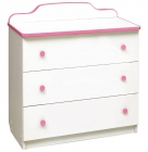 Комод Матрица с 3-мя ящиками Радуга Светло-розовый