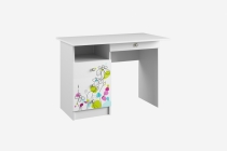 Стол ДСВ мебель письменный Радуга СТД1070.1 фотопечать Белый/Белый глянец