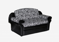 Диван Меком Тюльпан Элита 25/1/Черный кожзам
