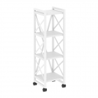 Стеллаж на колесных опорах - 4 полки Рива LOFT VR.L-MST.K-4.4 Металл белый Белый Бриллиант