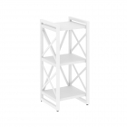 Стеллаж на регулируемых опорах - 3 полки Рива LOFT VR.L-MST.O-3.4 Металл белый Белый Бриллиант