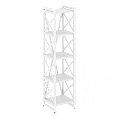 Стеллаж на регулируемых опорах - 5 полок Рива LOFT VR.L-MST.O-5.4 Металл белый Белый Бриллиант