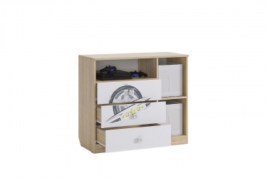 Комод Мебельсон Форсаж MKF-06 Дуб сонома/белый