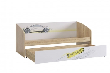 Кровать Мебельсон Форсаж MKF-07 Дуб сонома/белый